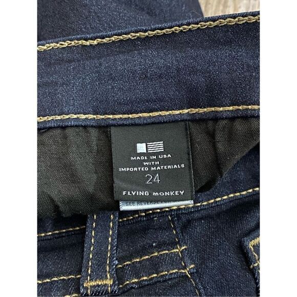 Flying Monkey Jeans 5-Pocket Mid Rise Skinny Stretch Women’s Size 24 - Picture 5 of 7